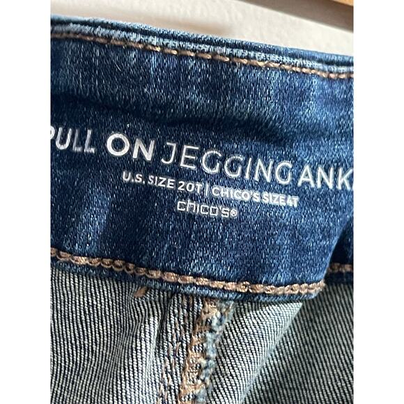 Chico’s Pull-On Embellished Ankle Jeggings in ANDROMEDA INDIGO Size 20T - Picture 7 of 10